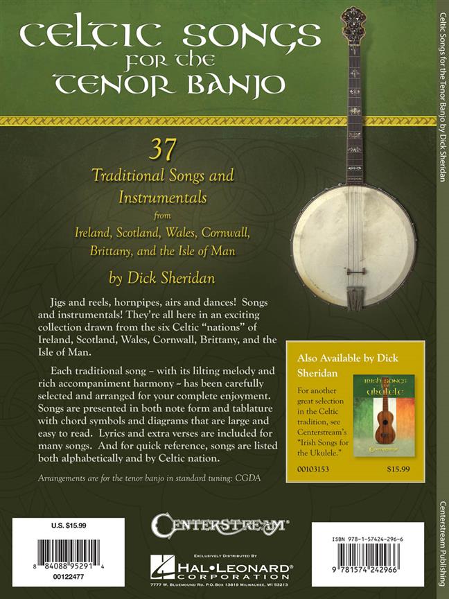 Celtic Songs for the Tenor Banjo - 37 Traditional Songs & Instrumentals - pro tenor banjo