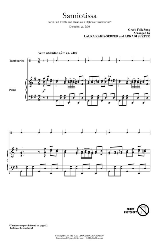 Samiotissa - pro sbor 3-Part