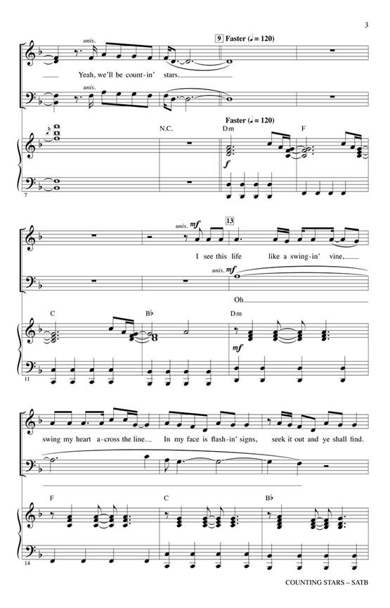 Counting Stars - pro sbor SATB