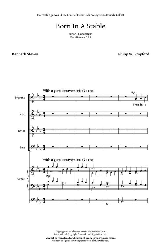 Born In a Stable - pro sbor SATB