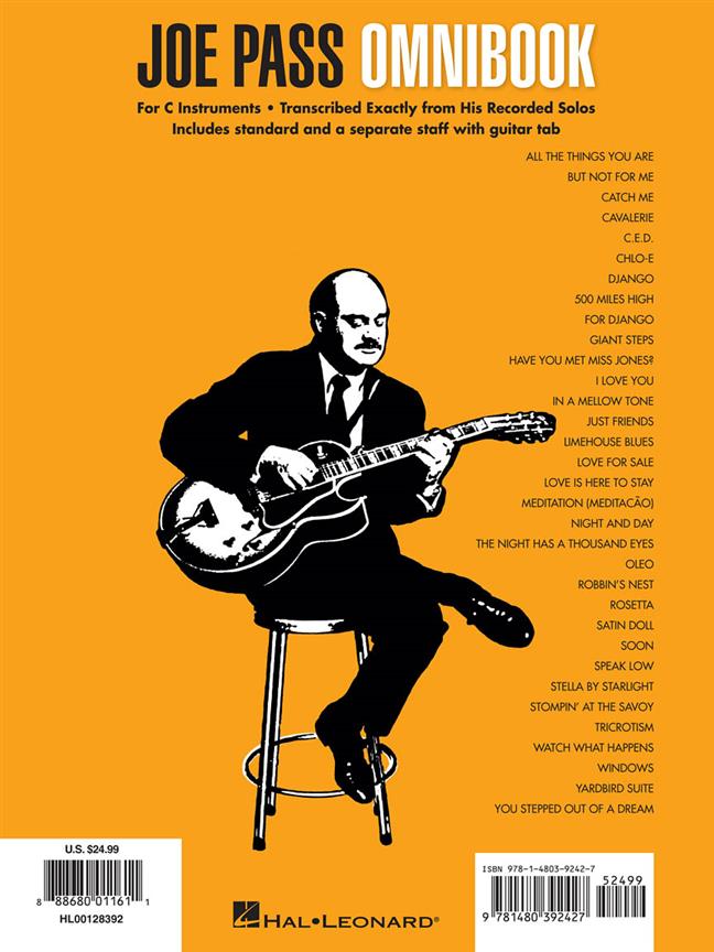 Joe Pass Omnibook - For C Instruments - noty pro nástroje v ladění C