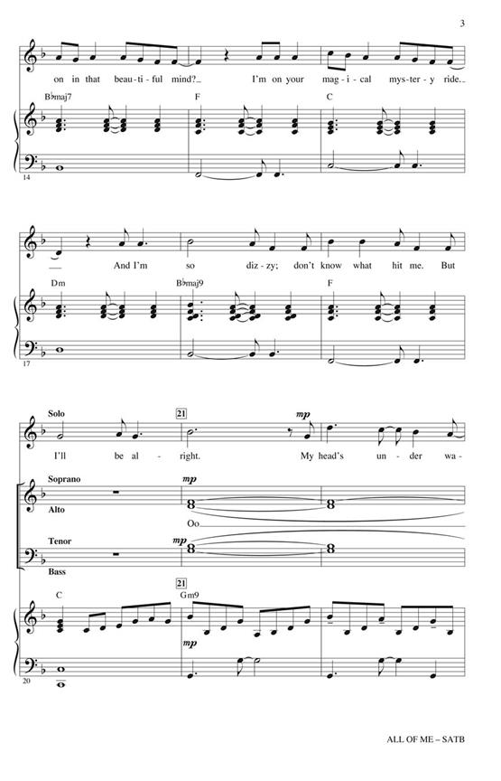 All of Me - pro sbor SATB