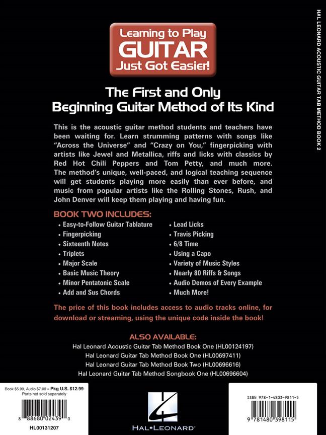 Hal Leonard Acoustic Guitar Tab Method - Book 2 - noty na kytaru