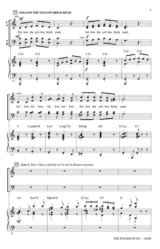 The Wizard Of Oz - Choral Medley - Choral Medley noty pro sbor SATB