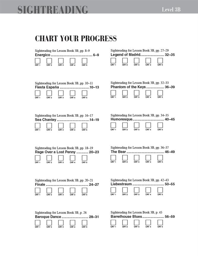 Piano Adventures Level 3B - Sightreading Book 