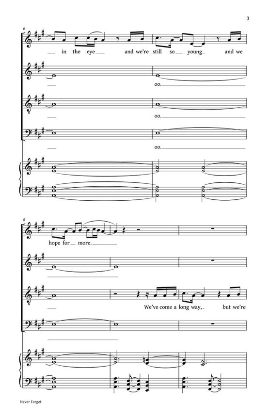 Never Forget - pro sbor SATB