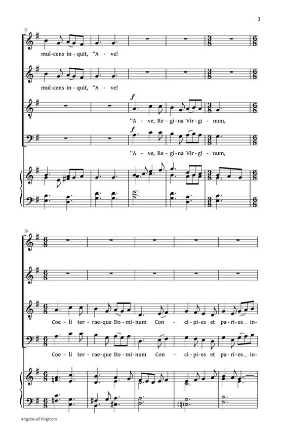 Angelus ad Virginem - pro sbor SATB