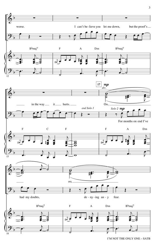 I'm Not the Only One - pro sbor SATB