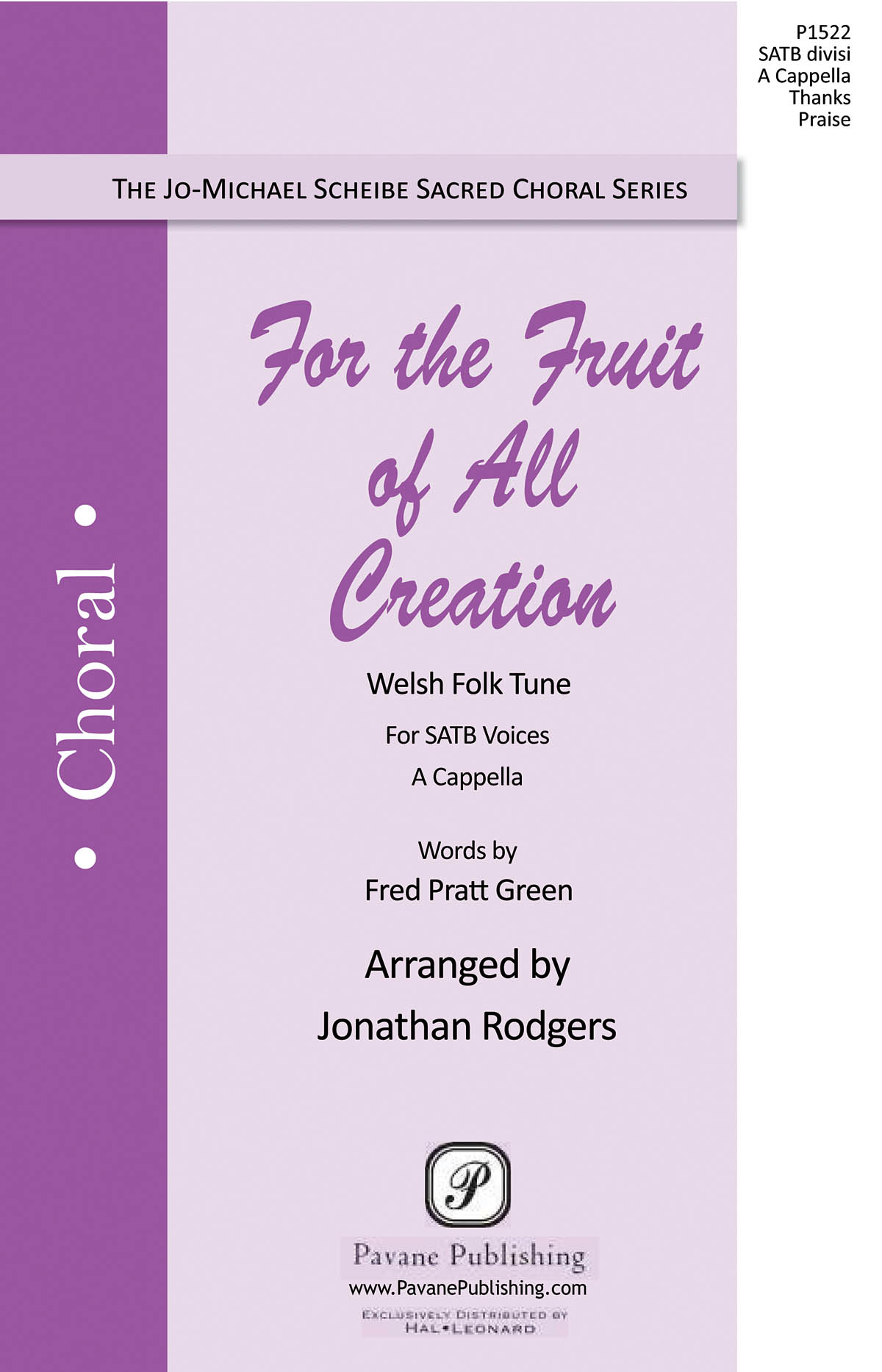 For the Fruit of All Creation - pro sbor SATB a Cappella