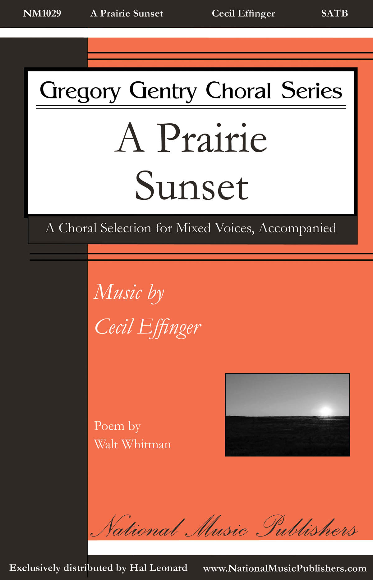 A Prairie Sunset - pro sbor SATB