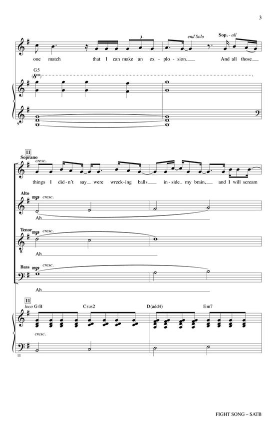 Fight Song - pro sbor SATB