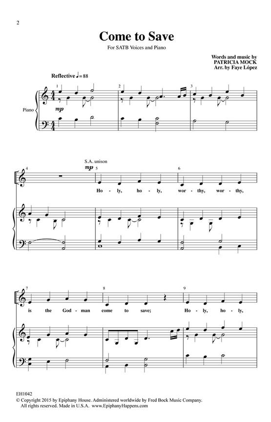 Come To Save - pro sbor SATB