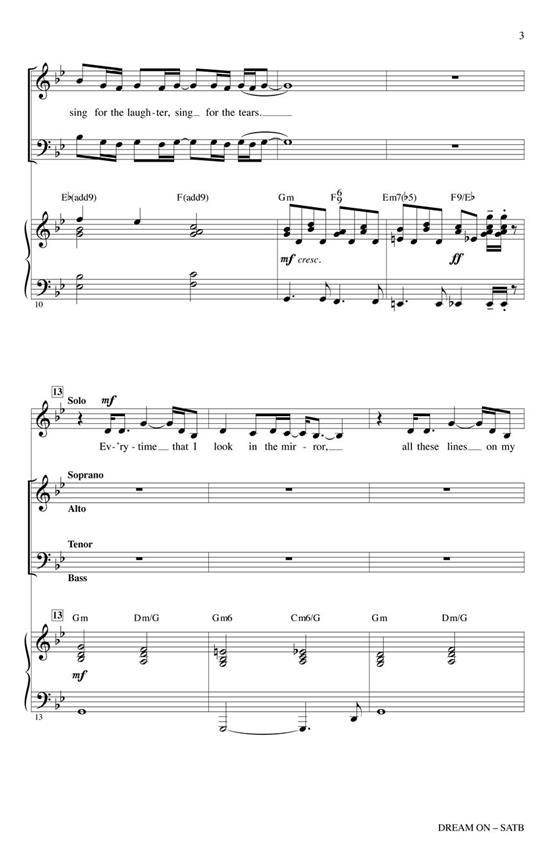 Dream On - pro sbor SATB