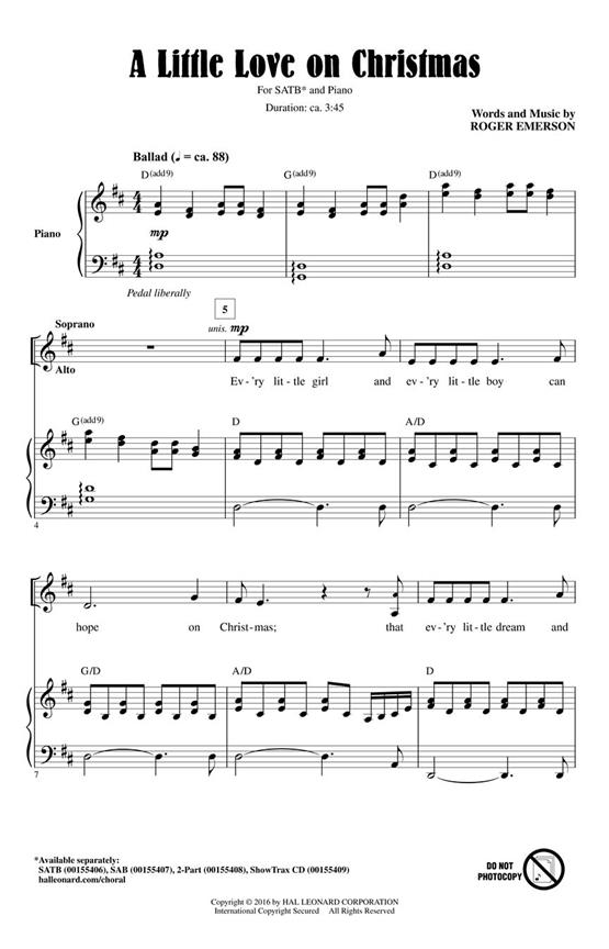 A Little Love on Christmas - pro sbor SATB