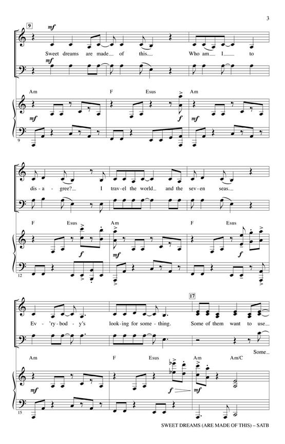 Sweet Dreams (Are Made of This) - pro sbor SATB