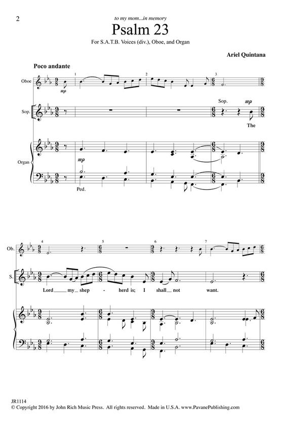 Psalm 23 - pro sbor SATB