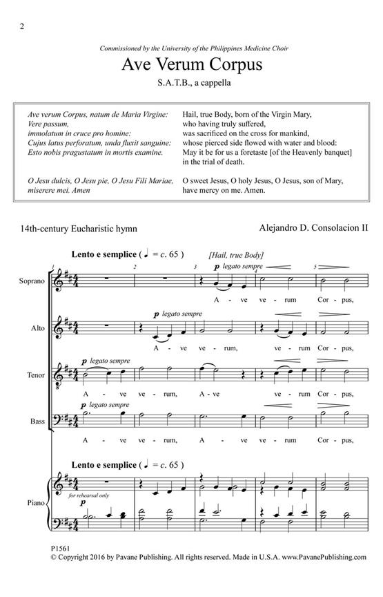 Ave Verum Corpus - pro sbor SATB a Cappella