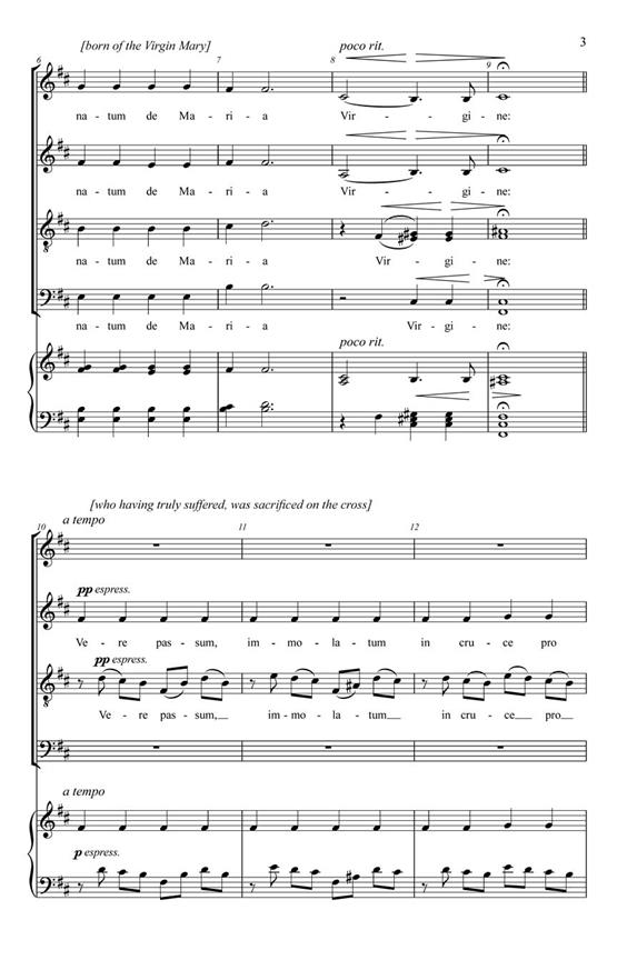 Ave Verum Corpus - pro sbor SATB a Cappella