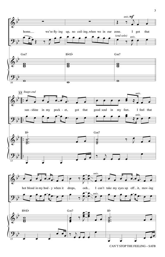 Can't Stop the Feeling - from TROLLS - pro sbor SATB