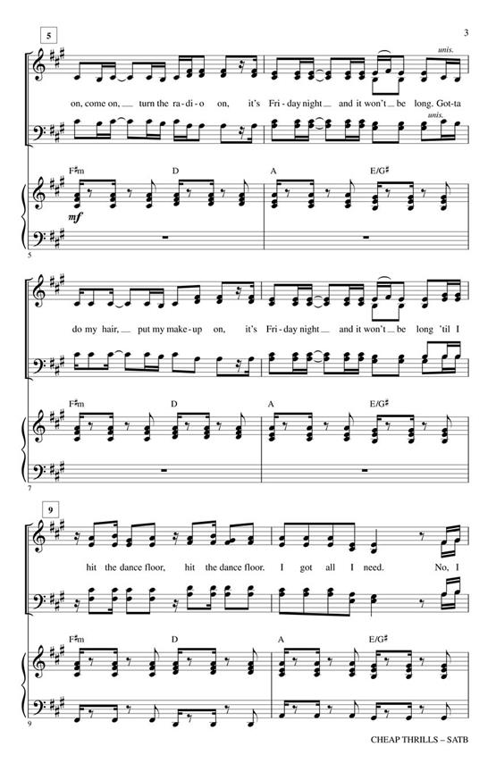 Cheap Thrills - pro sbor SATB