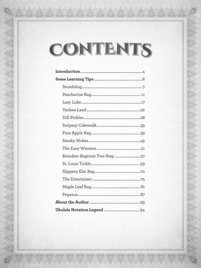 Ragtime Fingerstyle Ukulele - 15 Classic Rags Arranged for Solo Ukulele noty pro ukulele