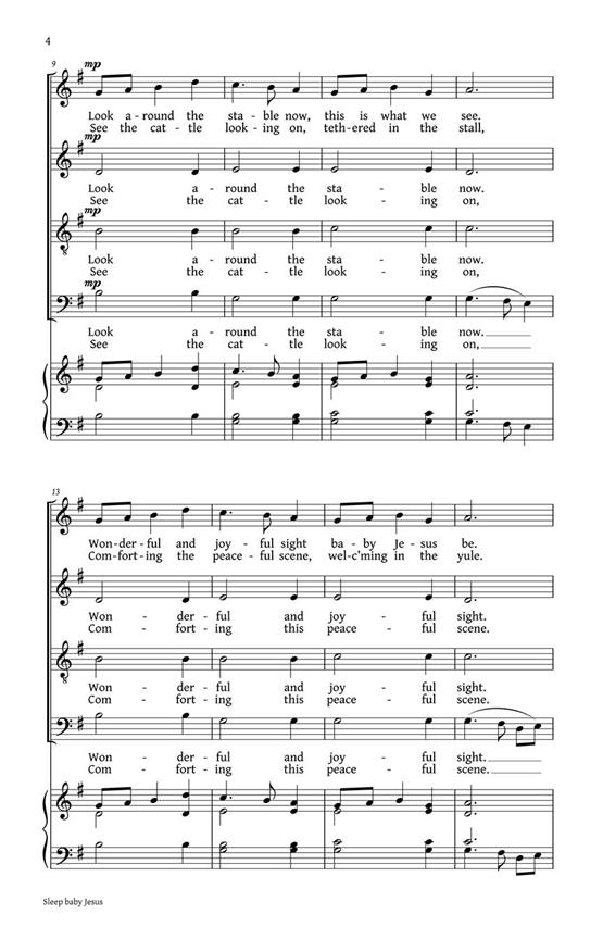 Sleep Baby Jesus - pro sbor SATB a Cappella