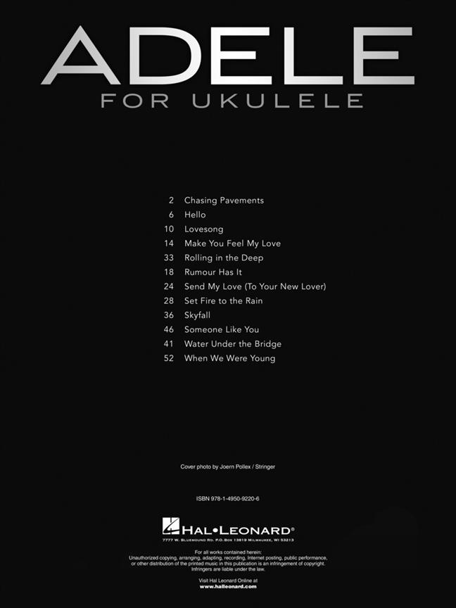 Adele for Ukulele - noty pro ukulele