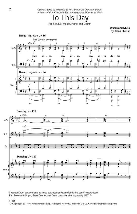 To This Day - pro sbor SATB