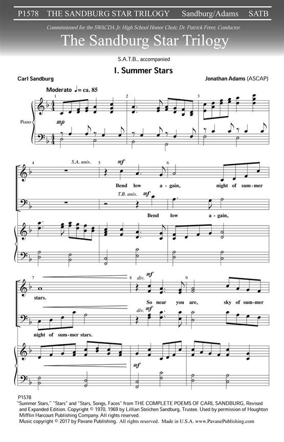 Sandburg Trilogy - pro sbor SATB