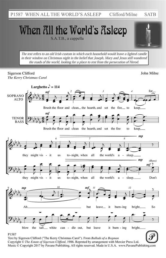 When All the World's Asleep - pro sbor SATB