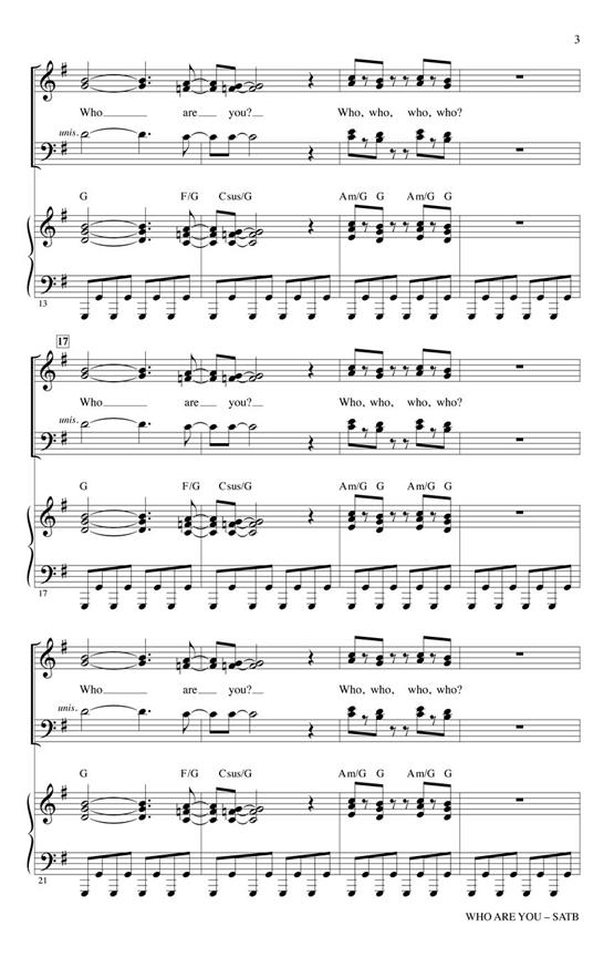 Who Are You - noty pro sbor SATB