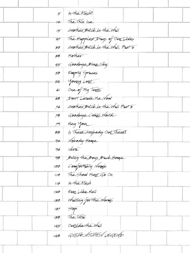 Pink Floyd - The Wall noty na kytaru