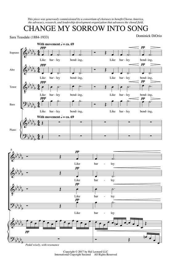 Change My Sorrow Into Song - Rollo Dilworth Choral Series - pro sbor SATB