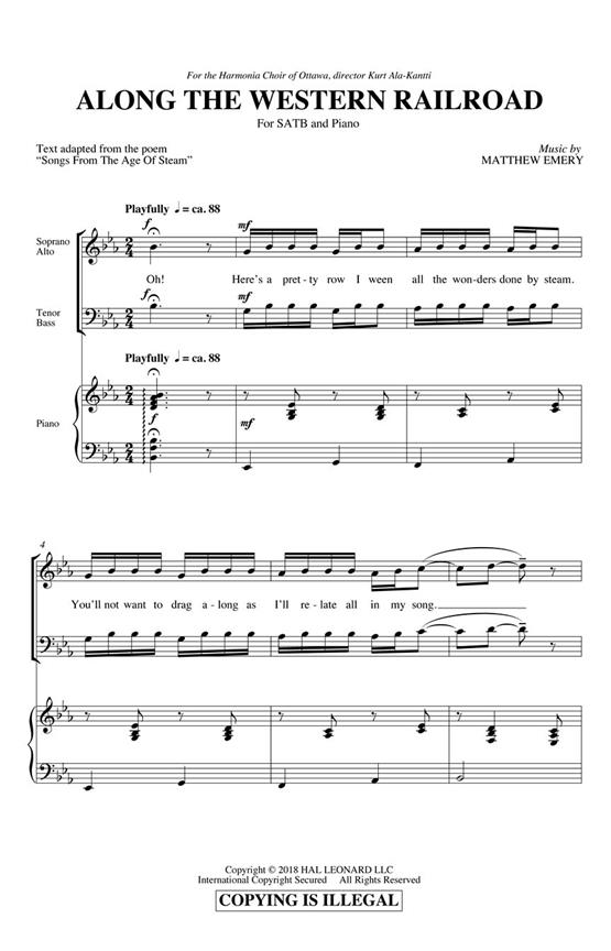 Along the Western Railroad - pro sbor SATB