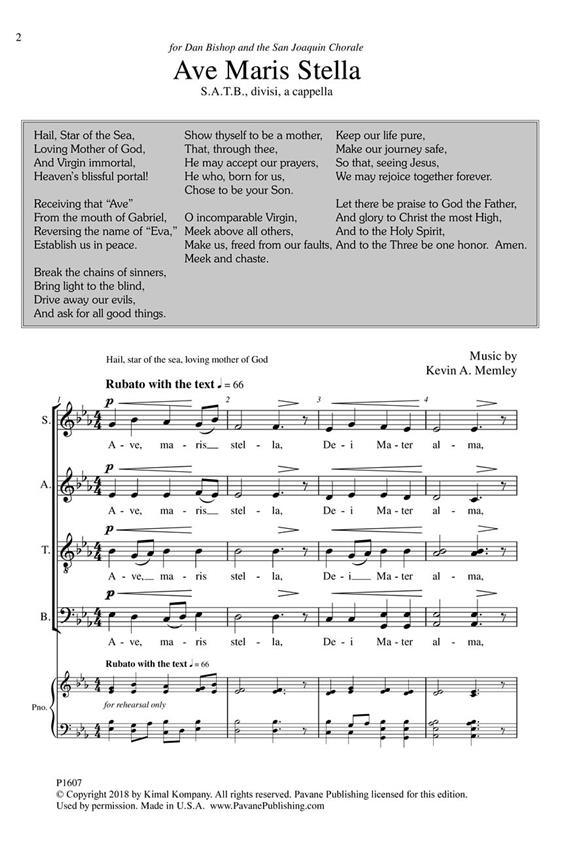 Ave Maris Stella - pro sbor SATB