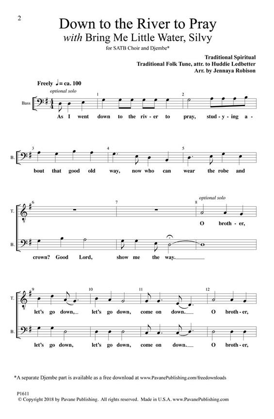 Down to the River - pro sbor SATB