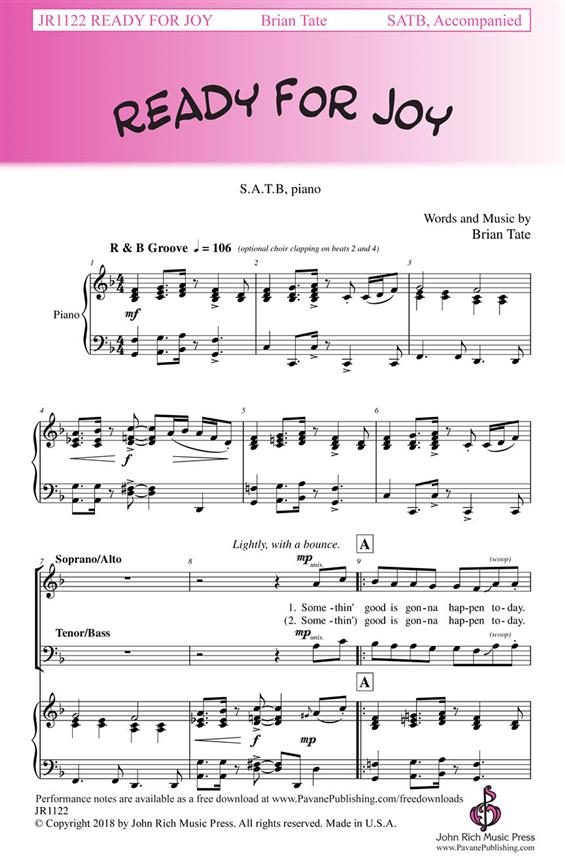 Ready for Joy - pro sbor SATB