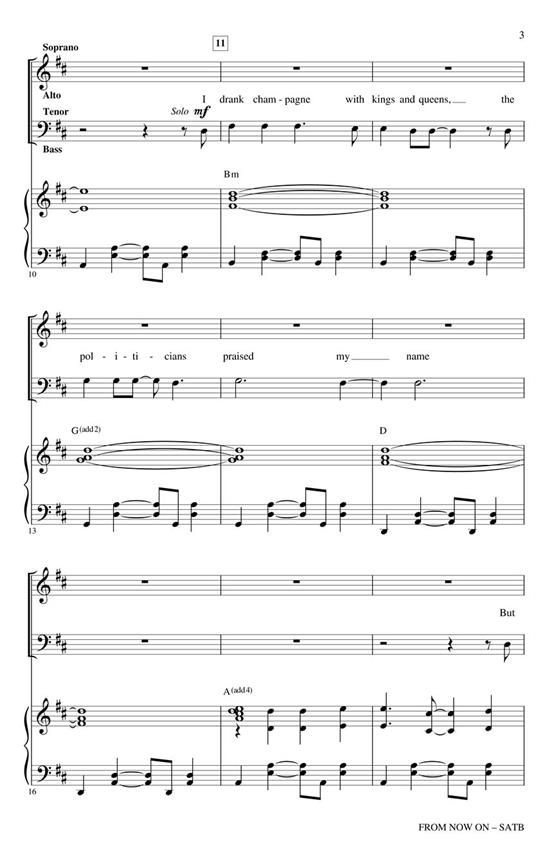 From Now On (from The Greatest Showman) - pro sbor SATB