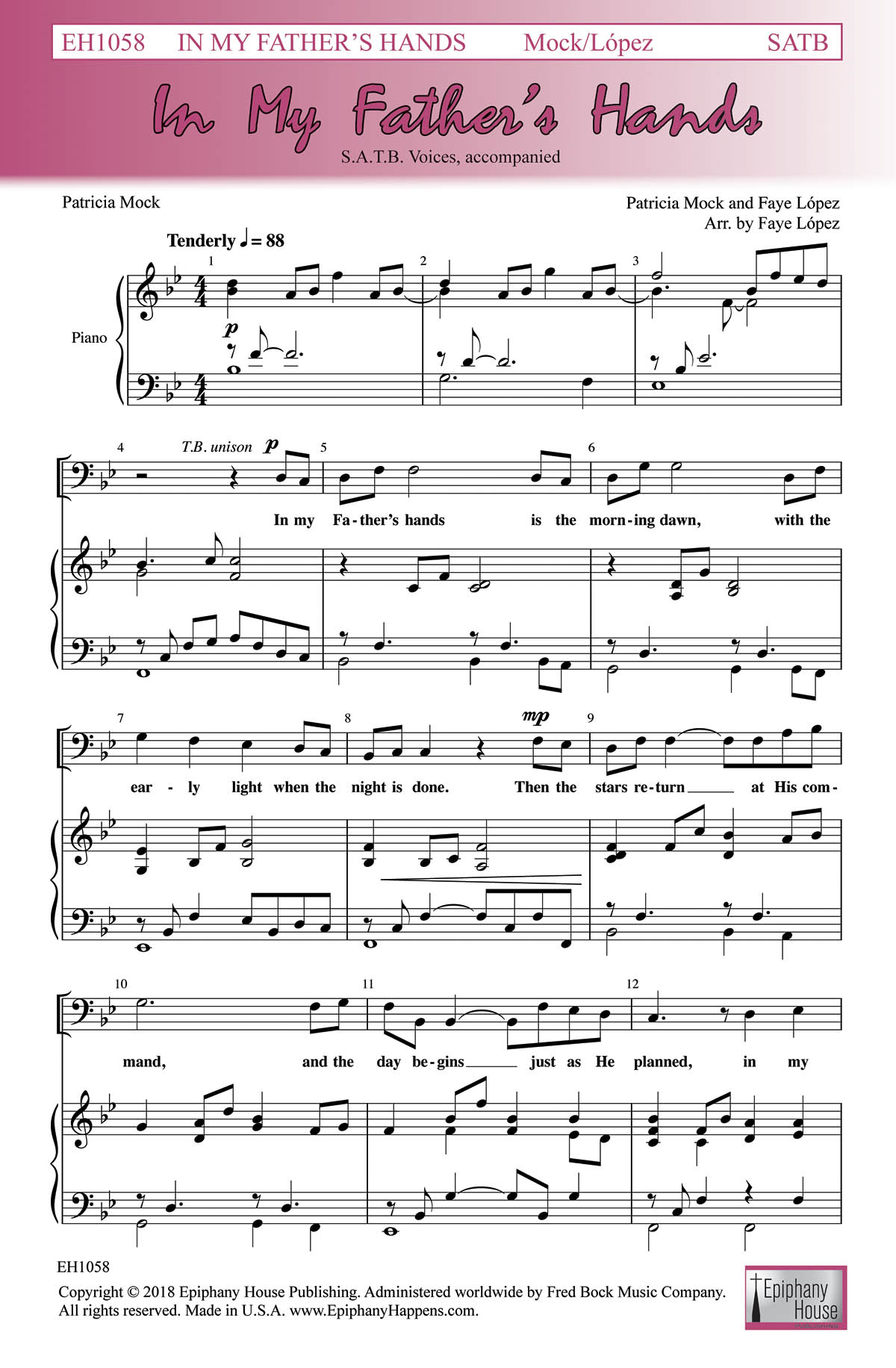 In My Father's Hands - pro sbor SATB