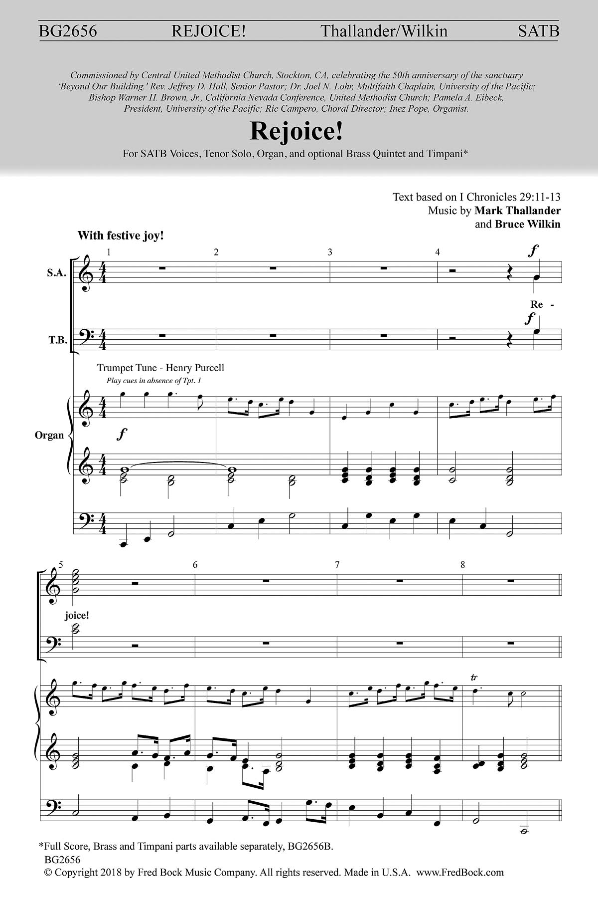 Rejoice - pro sbor SATB