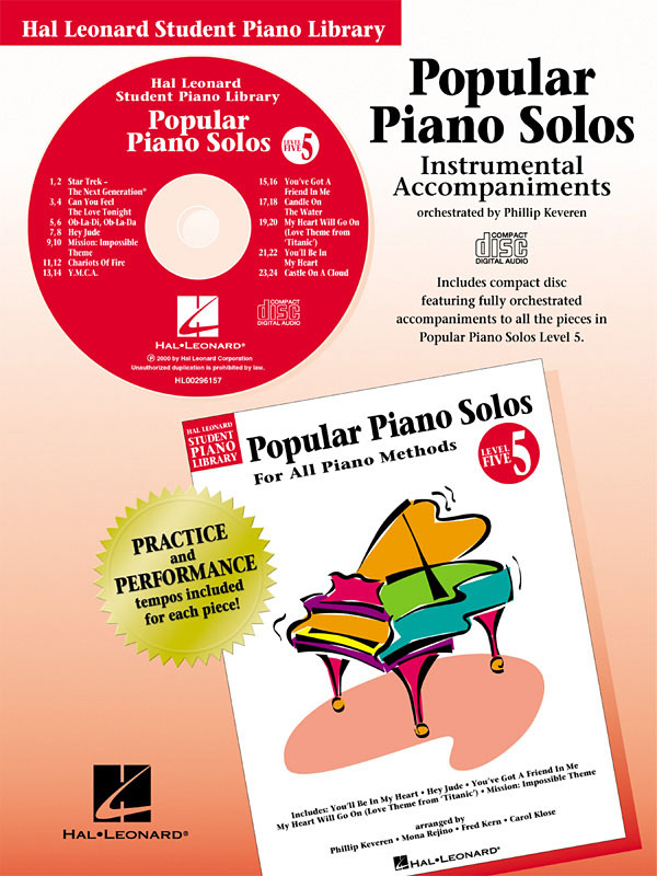 Popular Piano Solos Level 5 CD - Instrumental Accompaniments - pro klavír