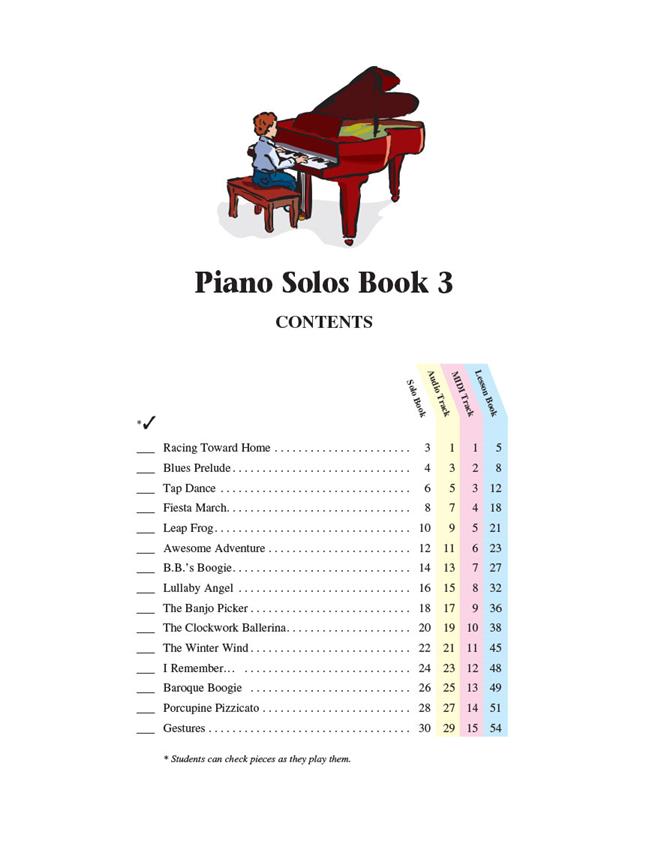 Piano Solos Book 3  - učebnice na klavír