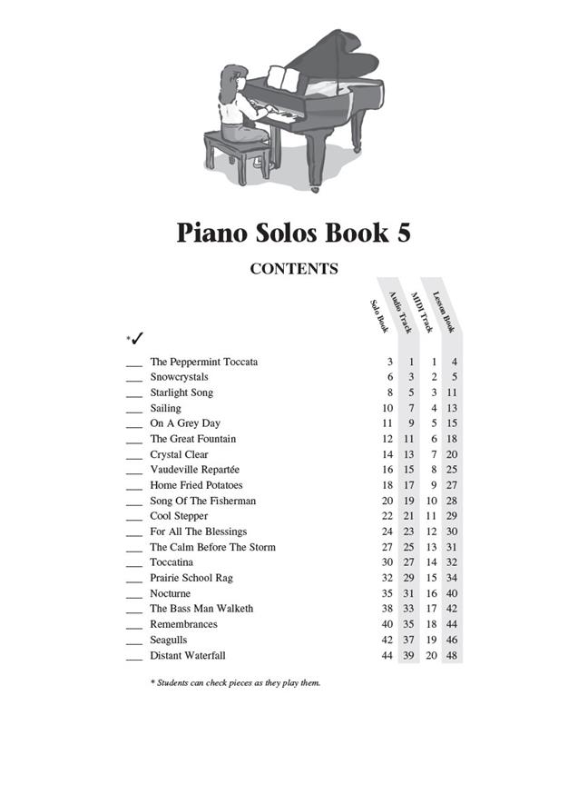 Piano Solos Book 5 - Hal Leonard Student Piano Library - učebnice na klavír