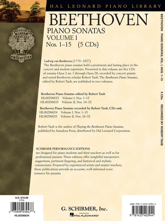 Piano Sonatas - Volume 1 - Nos. 1-15 (Set of 5 CDs) - klasické skladby na klavír