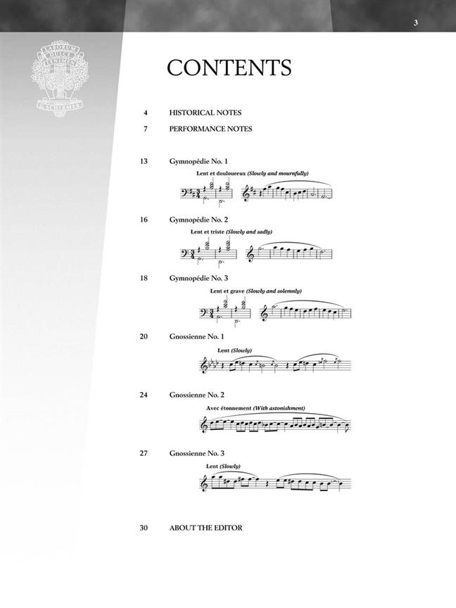 Gymnopedies and Gnossiennes - pro klavír