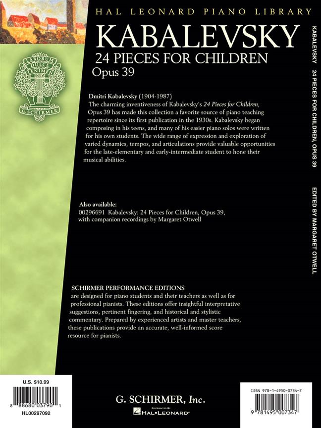 24 Pieces For Children Op. 39 noty pro klavír