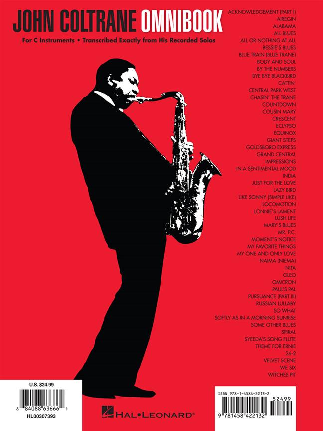 John Coltrane - Omnibook - For C Instruments noty pro housle, flétnu nebo hoboj