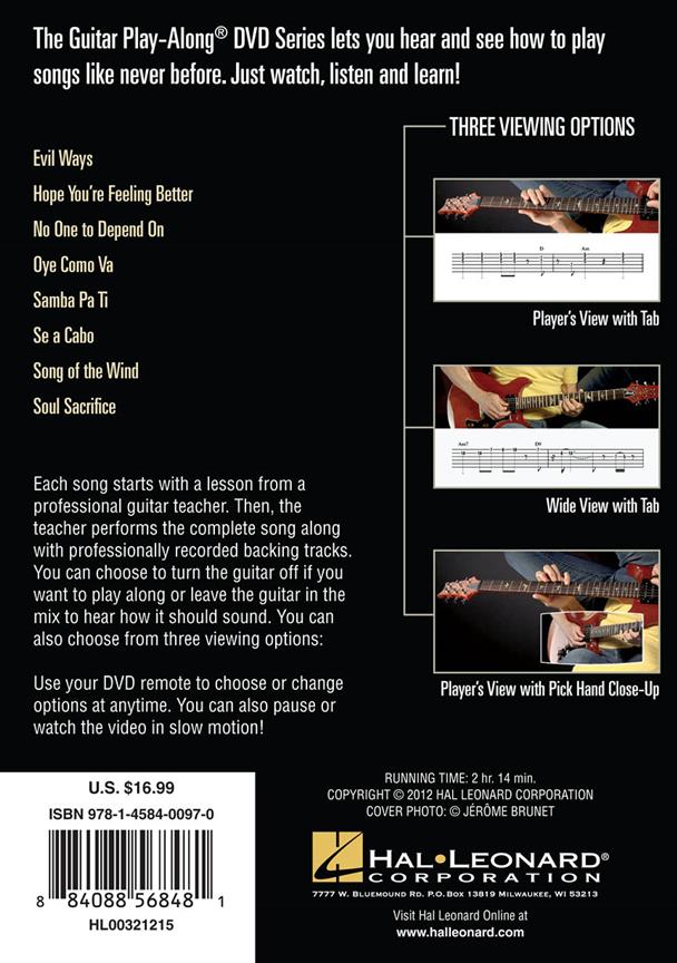 Santana  - Guitar Play-Along DVD Volume 36