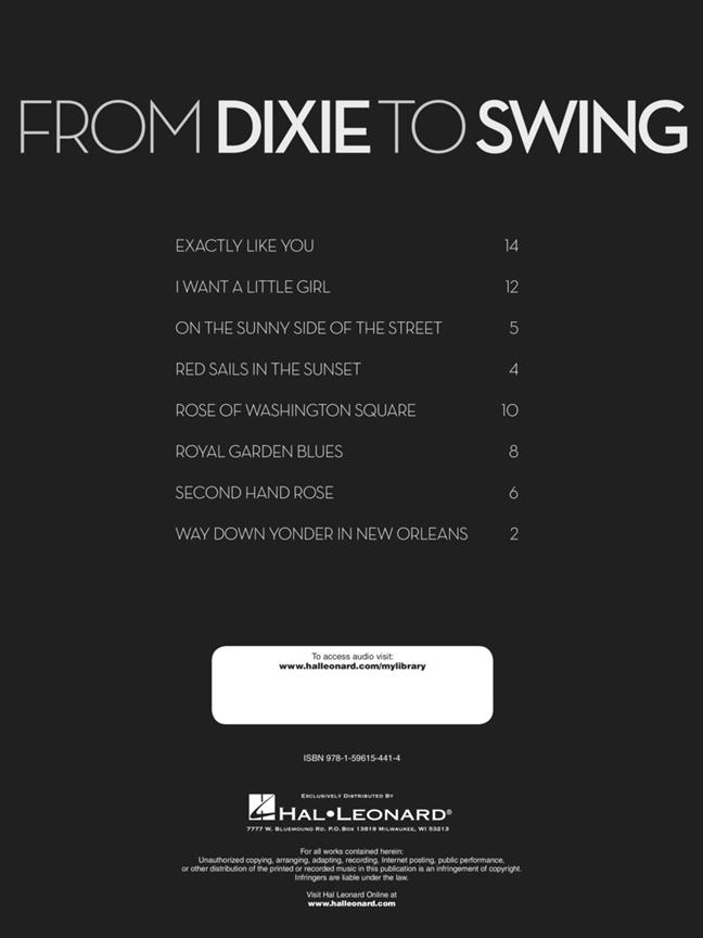 From Dixie to Swing - Trumpet Play-Along Pack - noty pro trumpetu