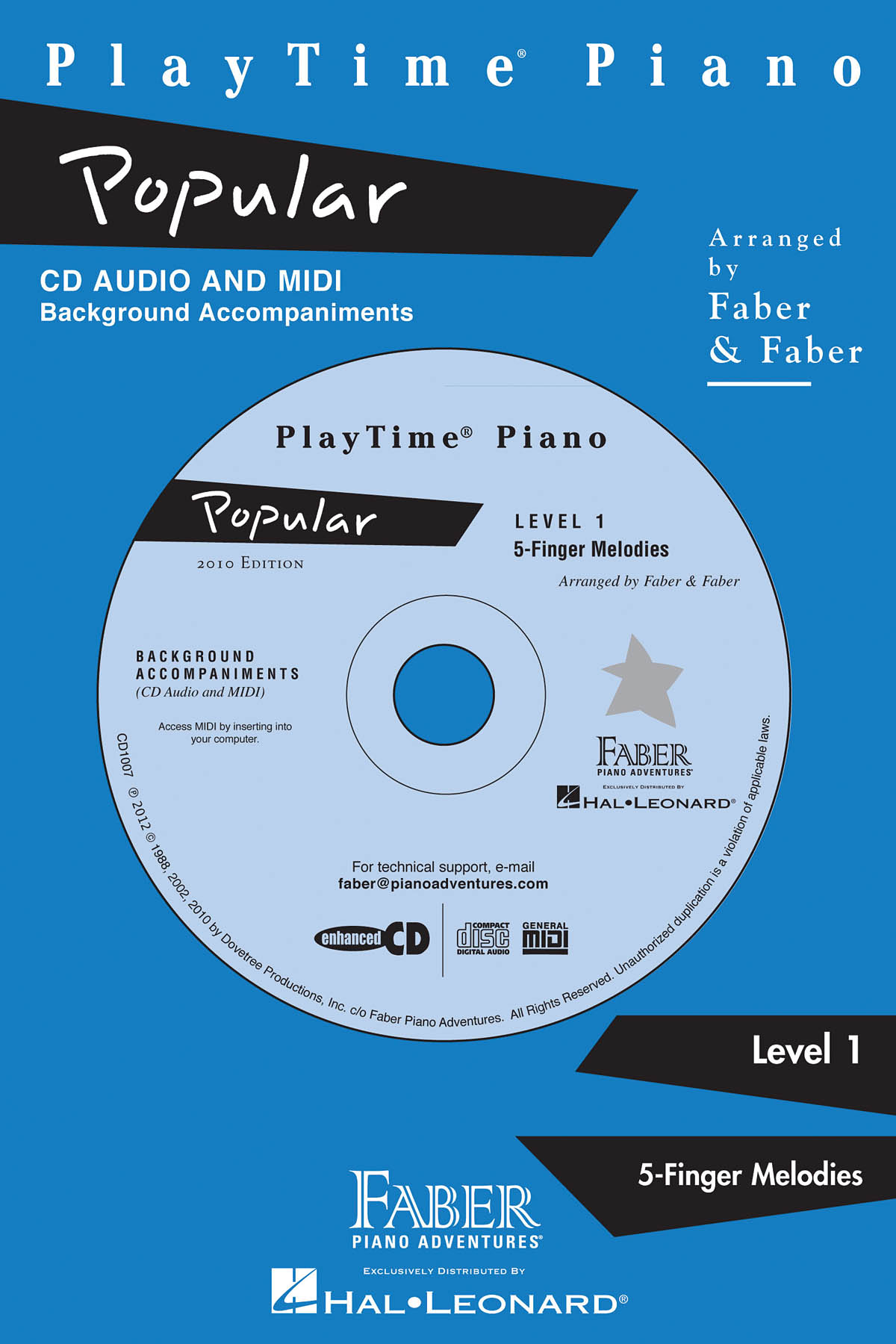 PlayTime® Popular - Level 1 Enhanced CD with MIDI Files - noty na klavír